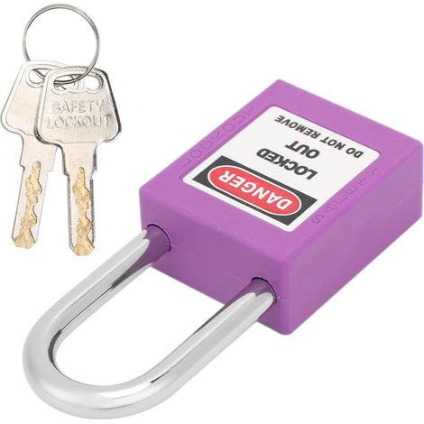 Cadenas antidérapant, résistance à l'abrasion de cadenas de sécurité d'étiquetage de consignation pour les produits chimiques pour l'alimentation électrique pour l'industrie(Violet),A (1/5)