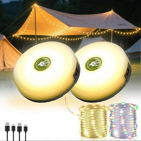 Confezione da 2 cinghie per il trasporto di lanterne da campeggio, 4 in 1 per un rapido stoccaggio, 8 posizioni, lanterna da tenda ricaricabile da 10 metri con torcia, lampada da lavoro - accessori da (1/5)