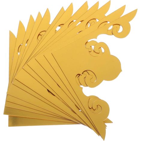 Lot de 12 Autocollants Miroir Mural Acrylique Doré 3d Autocollant Angle Décoratif Salon Salle de Bain Décoration Murale Facile à Poser (1/5)