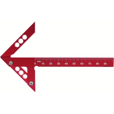 Dreieckiger Lineal aus Aluminiumlegierung für Holzbearbeitung, Winkel, Linienmarkierer, Mittellinie, Vertikalmesslineal (1/5)