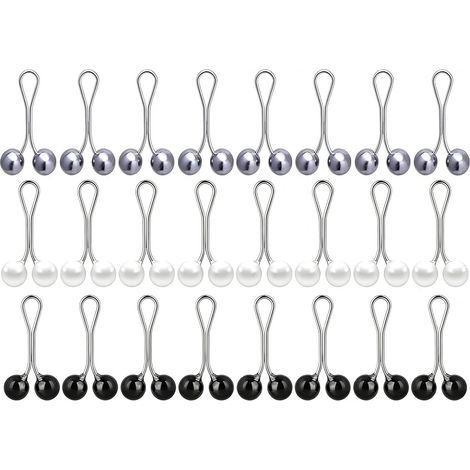 24 pezzi di spille per hijab, spille di sicurezza con perline per foulard da donna, clip in 3 colori per foulard hijab, clip decorative, forcine con perline per foulard (1/5)