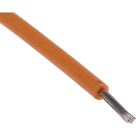 Fils de connexion RS PRO UL3239, 17 0,33 mm² 22 AWG, 6 kV c.c., XLPE Orange, 100m ( Prix pour Bobine de 100 Mètres )
