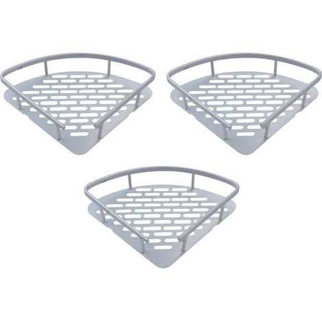 GROOFOO Triangular Shower Caddy Shelf Bathroom Wall Corner Rack Storage Organizer Holder