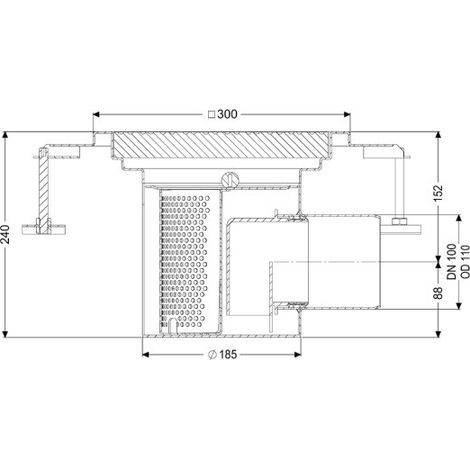 KESSEL 55154 Corps d'évacuation monobloc Ferrofix