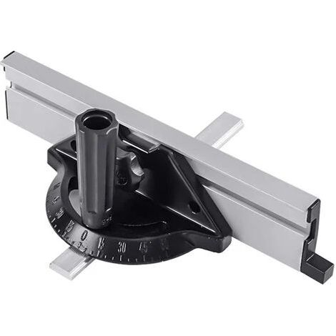 Jauge à onglets Système de clôture Jauge à onglets de précision avec clôture à onglets en aluminium, outils de travail du bois Bloc poussoir avec règle de plaque d'angle pour scie à table (1/5)