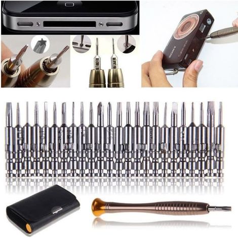 pratique 25 en 1 tournevis de précision ouvrir outil de réparation set pour iPhone PC montre (1/4)