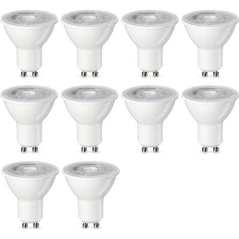 Basics 10er-Pack GU10 LED-Spotlampen, 4,7 W (entspricht 50 W), warmweiß, nicht dimmbar
