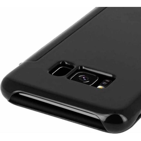 Etui Housse folio Miroir Noir pour Samsung Galaxy S8 Plus (1/4)