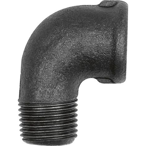 Riegler Winkel 92, 90°, Rp 1 1/4 i., R 1 1/4 a., Temperguss schwarz (1/2)