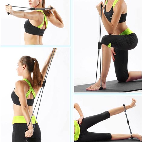 Fitness-Widerstandsband für Yoga- und Fitnessstudio-Training (Schwarz)
