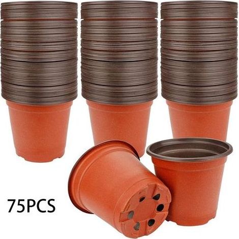 75 Pots de Fleurs en Plastique pour Semis et Transplantation - Décoration de Jardin (1/5)