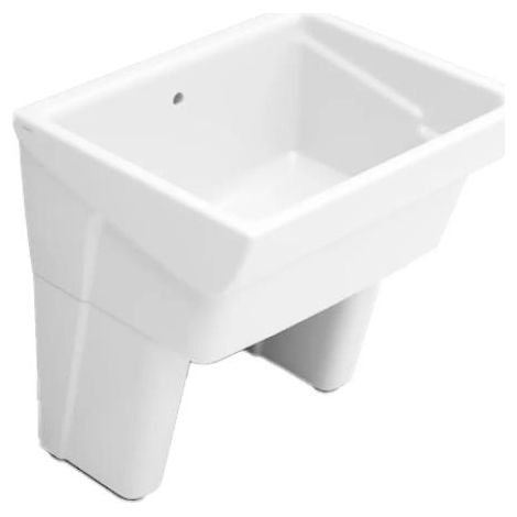Vasca lavatoio da appoggio in ceramica bianca modello messico 75 cm 75x61 - senza sponda CERAMICA DOLOMITE