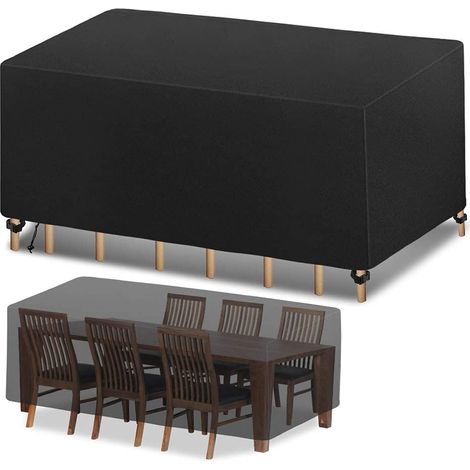 Housse de Meuble, 420D Salon de Jardin, Étanche Tissu Oxford Imperméable, Résistance au Vent, Anti-UV (180 x 120 x 74cm) (1/5)