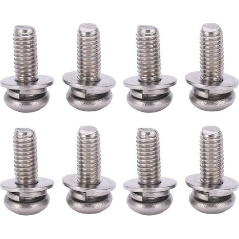 100 vis à tête cruciforme avec rondelles plates en acier inoxydable 304, vis, boulons et écrous (1/5)