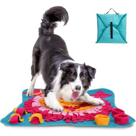 70 x 70cm Dog Snuffle Mat, Slow Feeding Sniffing Toy, Foldable Blanket, Durable, Washable (1/5)