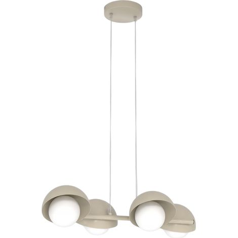 Lampada a sospensione BOOM beige vetro bianco 4xG9 Emibig (1/5)