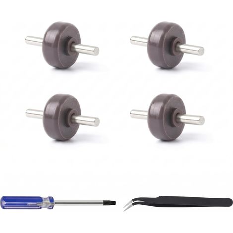 Kit 4 Roulettes Aspirateur Résistant à l'Usure, Pièces Détachées Essieux et Rouleaux de Remplacement, Petites Roues de Rechange Compatibles avec Dyson V6 V7 V8 V10 V11, Tournevis Inclus (1/5)