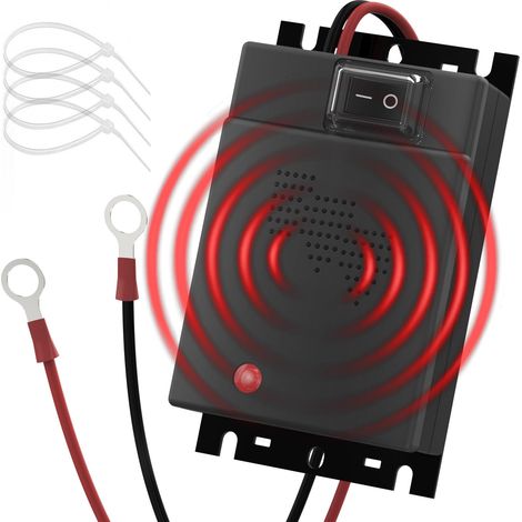 Anti Rongeur Voiture, Anti Martre Voiture avec Connexion Batterie 12V, Anti Fouine,Adapté au Compartiment Moteur, Voiture, Maison, Défense du Jardin