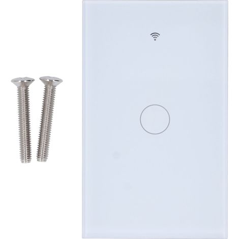 Interrupteur tactile mural intelligent WiFi 10A, panneau en verre trempé pour maison, compatible 90-250V