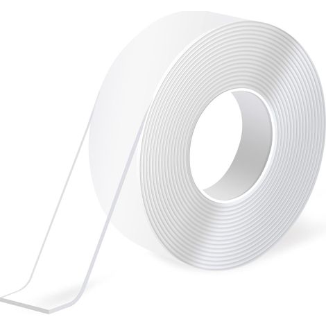 Cinta adhesiva de doble cara resistente (3 metros), cinta de espuma multiusos extraíble, cinta transparente reutilizable para pegar objetos.