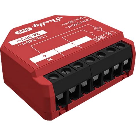 Shelly Shelly 1PM Gen3 Attuatore di misura a commutazione Bluetooth, Wi-Fi (1/5)