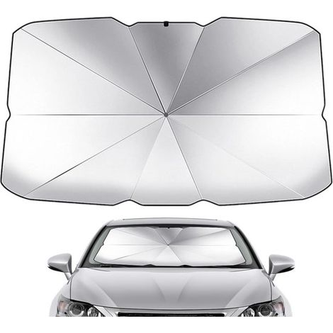 Pare-soleil de pare-brise – 65x125 cm – Pliable – Réflexion UV – Voiture, camping-car, camion – Installation facile (1/5)