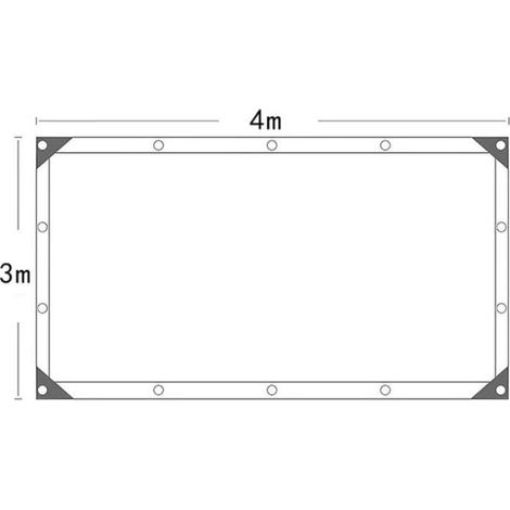 Filet d'ombrage pour plantes 3 x 4 m, toile d'ombrage de jardin avec bordures scellées, bâche en maille avec œillets, fi Étiquette (1/5)