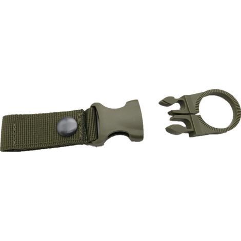 Wasserflaschenhalter, Gürtelschlaufe, Tragegurt, Haken, Gürtelclip, 2 Stück, olivgrün (1/5)