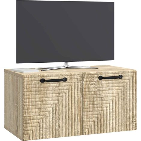 Maison Exclusive - Wandmontierter TV-Schrank Sonoma-Eiche 59,5 x