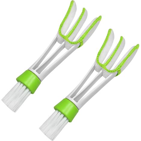 CCYKXA Set of 2 double-headed cleaning brushes for car air vents - For air conditioning vents and dashboards - Removable dust removal tool for cleaning and dust removal (1/5)