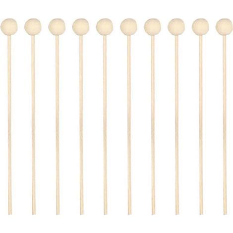 Set mit 10 geraden Rattanstäben, natürliche Duftdiffusoren, ätherische Öldiffusoren, Rattanstäbe mit Holzperle (Elfenbein) - M-Ivory (1/4)