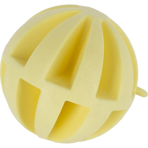 Balle, Jouet pour Chien, Jouet à rapporter, Jouet à Lancer pour Chien, Ø 7,5 cm, Jaune, TPE, Flottant, hygiène Dentaire, sans bisphénol A, Peut être remplie de friandises, pour Chiens (1/2)