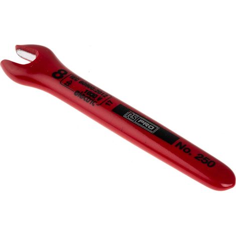 Clé à extrémité ouverte 8 mm RS PRO en Acier chrome vanadium ( Prix pour 1 ) (1/3)