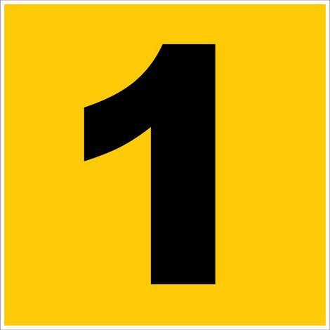 N°1 - 200x200mm - Rigide Jaune - 4220765