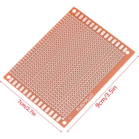 Lot de 10 cartes de circuit imprimé universelles simple face 7x9cm pour prototypes DIY