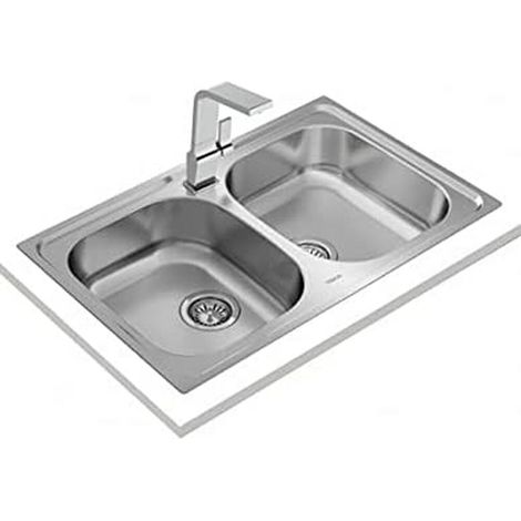 Küchenspüle Teka Universe 80 T-XP 2C Edelstahl 790x500 mm