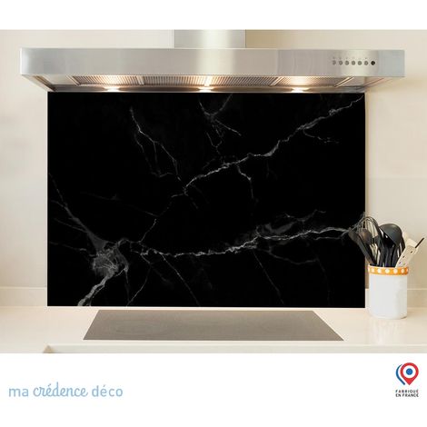 Fond de hotte : Marbre noir 2 - Alu composite - 60 cm - 45 cm (1/5)