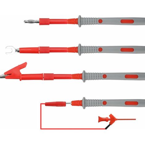 Kit de Test Électrique Cordon de Test Polyvalent pour Multimètre Pinces Crocodiles en Pvc Fiable pour Mesure Précise en Électricité (1/5)