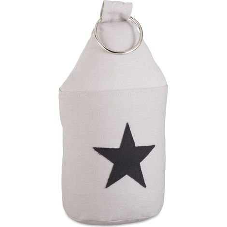 Fermaporta decorativo moderno 31 x 11 cm per soggiorno camera dei bambini stabilità in cotone grigio 130006690
