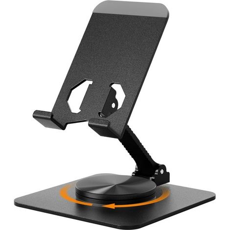Supporto da scrivania regolabile per telefono - Ruotabile a 360°, pieghevole, con base in metallo (1/5)