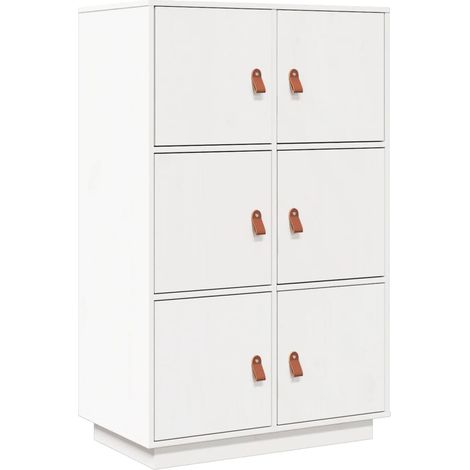 Maison Exclusive - Aparador de madera maciza de pino blanco 67x40 (1/5)