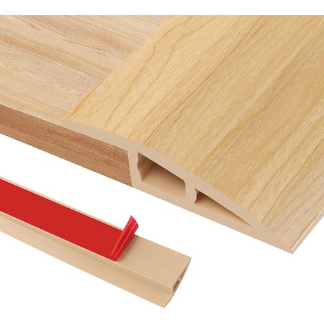 200cm5cm Barre de Seuil de Rattrapage de Niveau, Barre de Seuil en PVC pour des Hauteurs de 7 à 10mm, pour Tapis, Sols, Seuils de Porte et Bords(A5010,Grain de Bois Brut) (1/5)