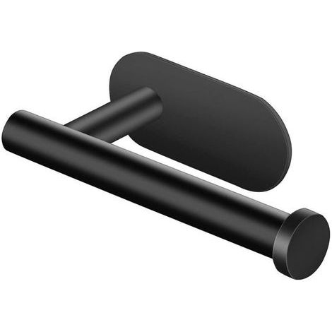 Support de papier toilette mural, support de papier toilette adhsif, toilettes noires (1/4)