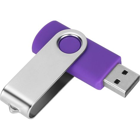 Clé USB Tournante 8GB Violet, Stockage Portable pour Ordinateur et Tablette (1/5)