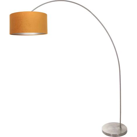 Mexlite - lampadaire - Solva - acier - métal tissu - lampe arquée (1/4)
