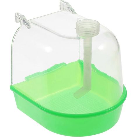 Cage multifonctionnelle avec bain d'oiseaux et couvercle pour petits oiseaux (canaris, perruches, perroquets) (abreuvoir et baignoire intégrés) (1/5)