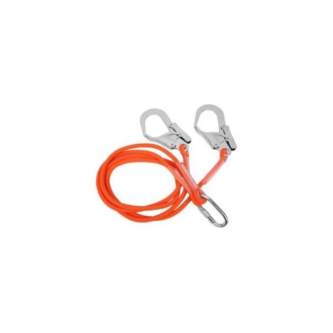 Longe anti-chute 1.6m – Sangle en polyester – Crochet en acier pour travaux en hauteur – Norme EPI – Sécurité optimale (1/5)