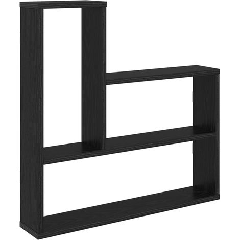 Wandregal Schwarze Eiche 60 x 11 x 60 cm Holzwerkstoff vidaXL (1/5)