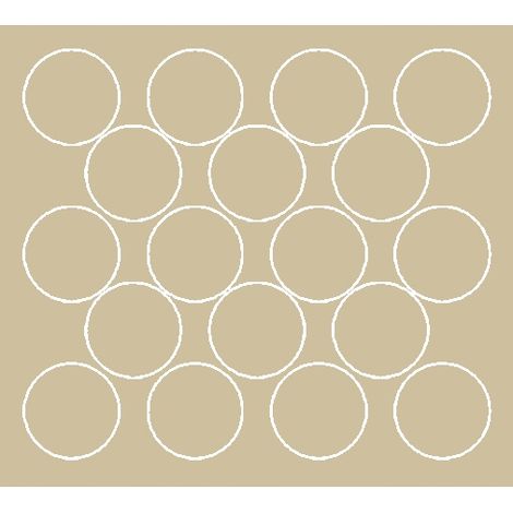 Autocollants ronds de 10 cm, pastilles, 18 pièces, beige brillant