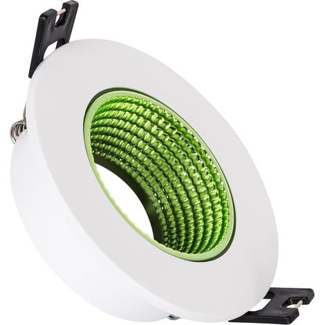 Downlight Ring Rund Schwenkbar Farbig für LED Glühbirnen GU10 / GU5.3 Schnitt Ø80 mm Grün